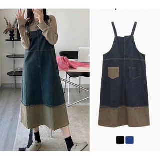  Váy Yếm Jean Nữ Dài Dáng Rộng Bigsize 55-90kg Kiểu Dáng Phong Cách Hàn Quốc  Không Giãn Màu Xanh Đậm Rêu 1181 