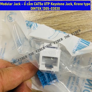 Nhân mạng CAT5e Keystone Jack, Horizontal type, P/N: 1305-03030 - DINTEK