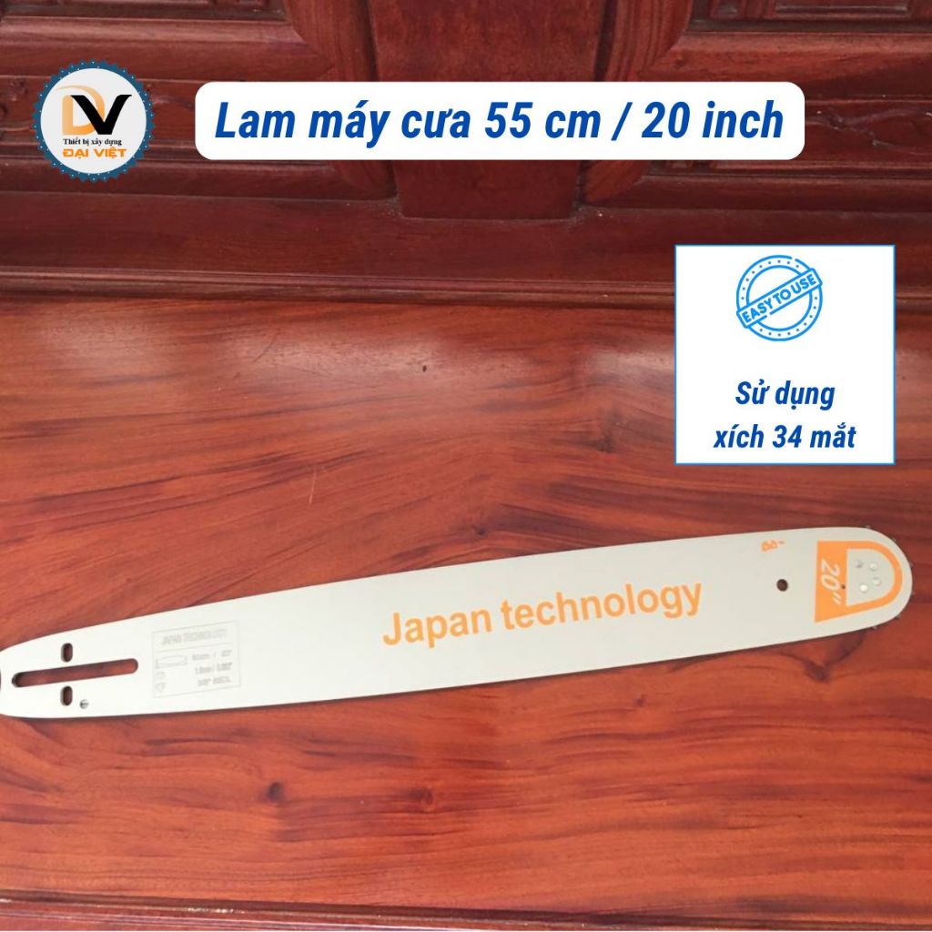 Lam máy cưa xăng 55 cm / 20 inch dùng cho xích 34 mắt chân to màu ngẫu nhiên