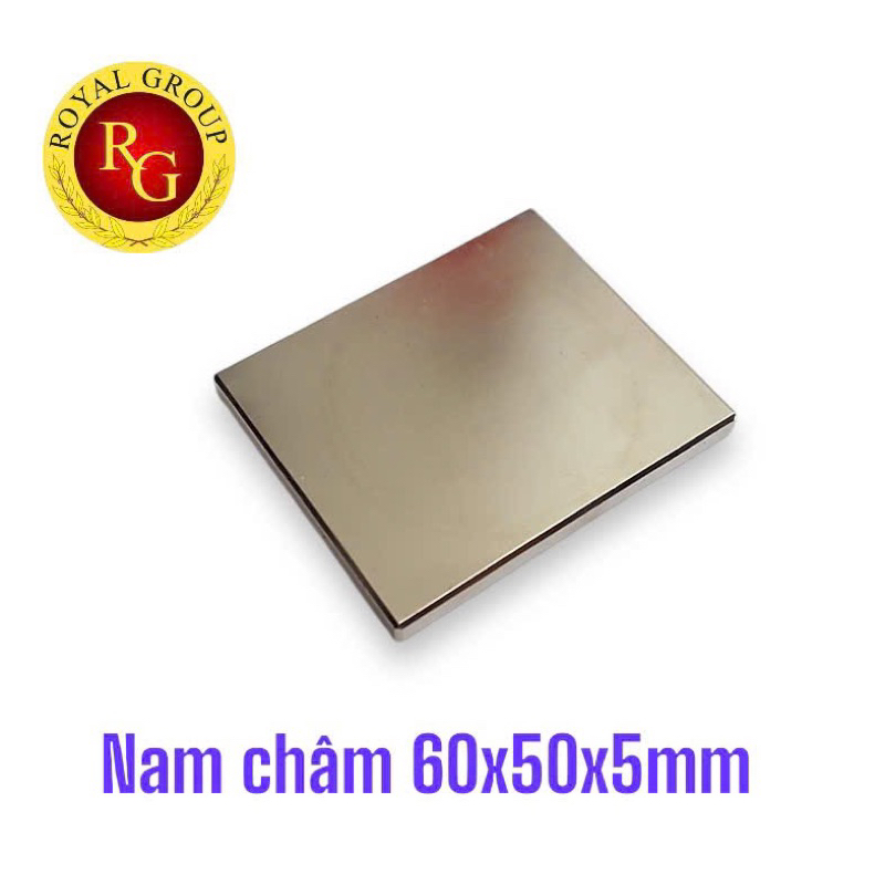 Nam châm Royal. Nam châm N42 60x50x5mm đất hiếm