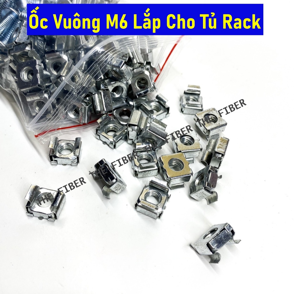 Combo 10 Bộ Ốc Vuông M6 Lắp Cho Tủ Rack