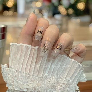 Nailbox Thiết Kế Đơn Giản [T001] - Nail Box Màu Thạch Nước Gạo Nhũ Trang Trí Họa Tiết - ThanhPT