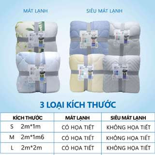 Ga giường mát lạnh KOHNAN size S/Q/K/WK nhiều màu sắc