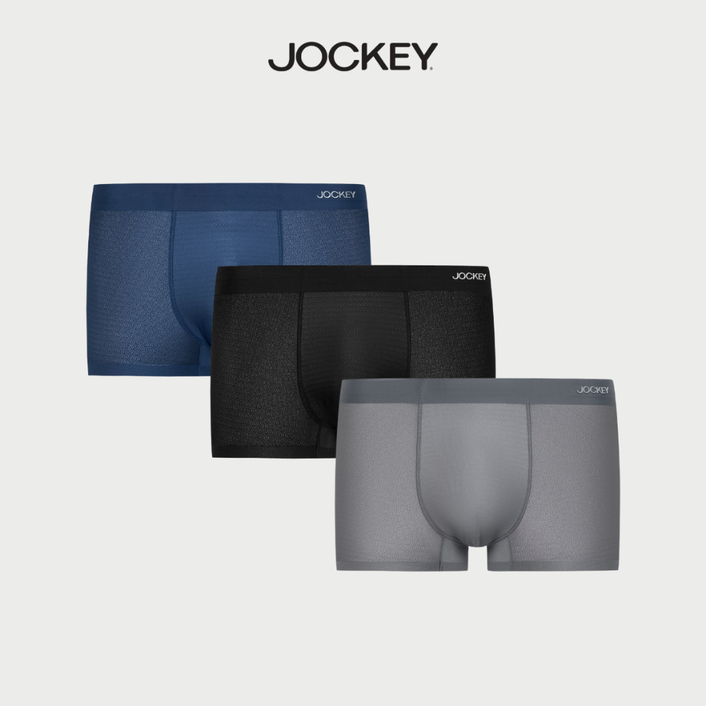  Combo 3 Quần lót Nam Jockey dáng Trunk thoáng khí kháng khuẩn co giãn 4 chiều không đường may - J4058 