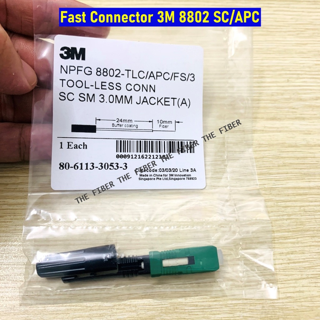 Bộ 10 Cái Đầu nối quang nhanh Fast Connector 3M 8802 SC/APC
