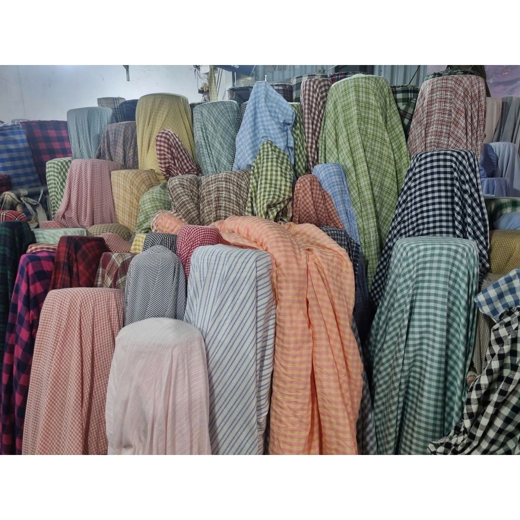 Vải Caro chất đũi xiêu mịn mát nhẹ