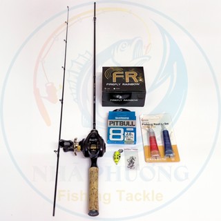Combo Cần Câu Lure UL Máy Ngang FR200 + Tặng kèm Dầu Mỡ Tra Máy, Nhái hơi, Dây Pe x8, Khóa Lure
