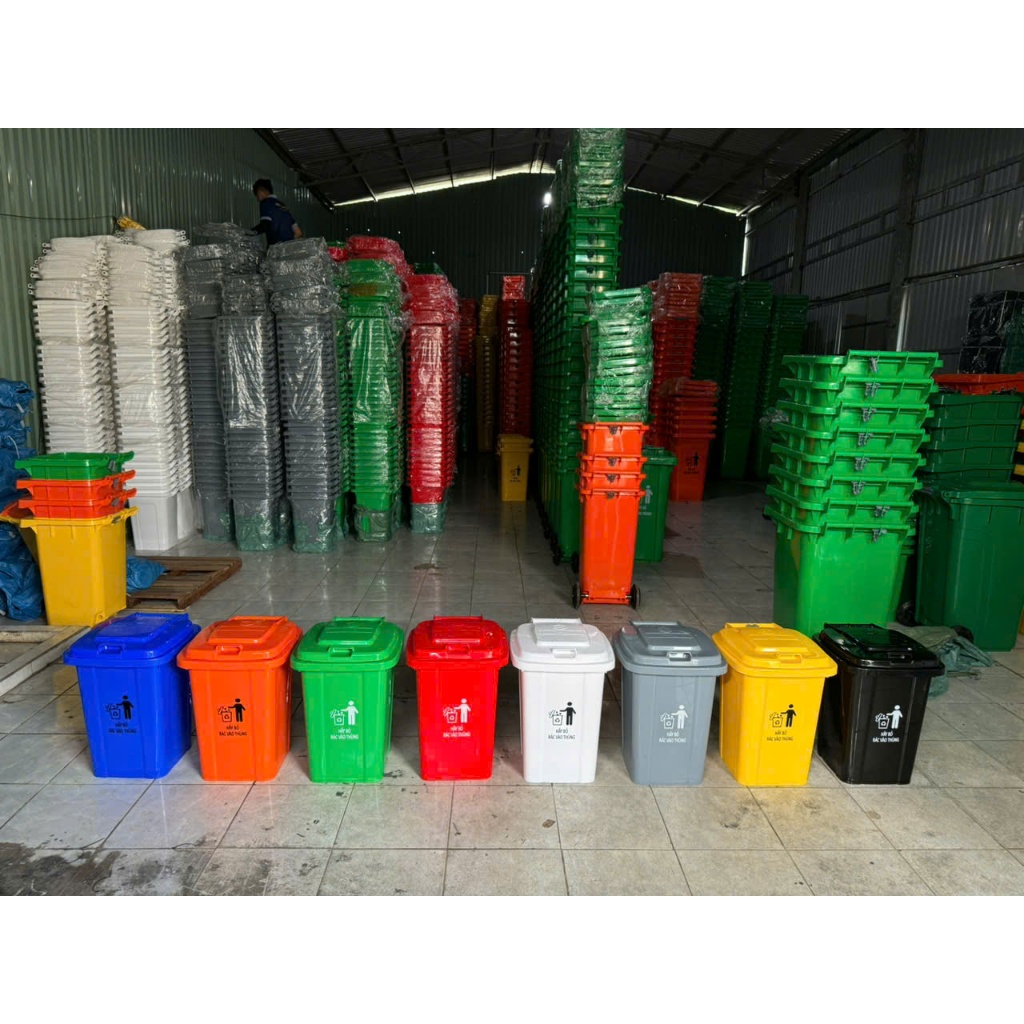 Thùng rác 60 lít công nghiệp không bánh xe
