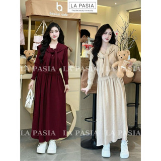 [HÀNG CÓ SẴN]Set Váy Len Dáng Dài Chân Váy Xòe Dễ Thương LAPASIA LP126 - Hàng QCCC Loại 1