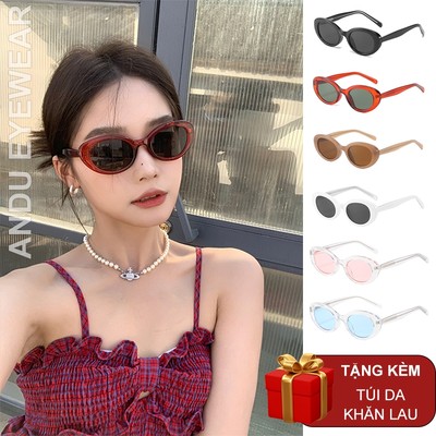 Kính râm mát thời trang nam nữ AnDueyewear chống UV400 dáng oval chất liệu nhựa - 20101