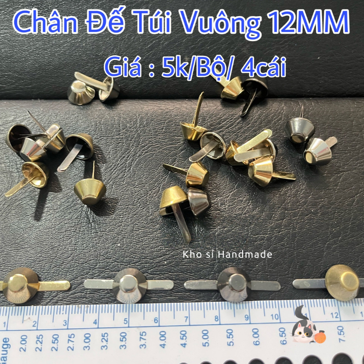Đế Túi Vuông 12MM (5k/bộ/4 cái)