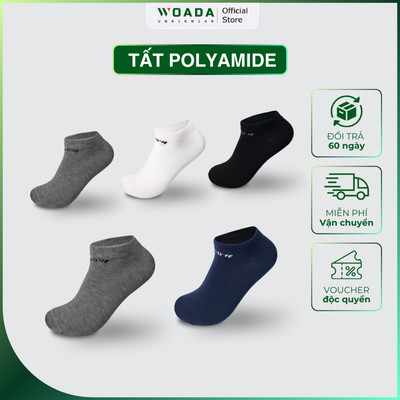 [COMBO 5] Vớ Trơn Đơn Sắc Chất Liệu PE Mềm Mại Thương Hiệu Woada LK201