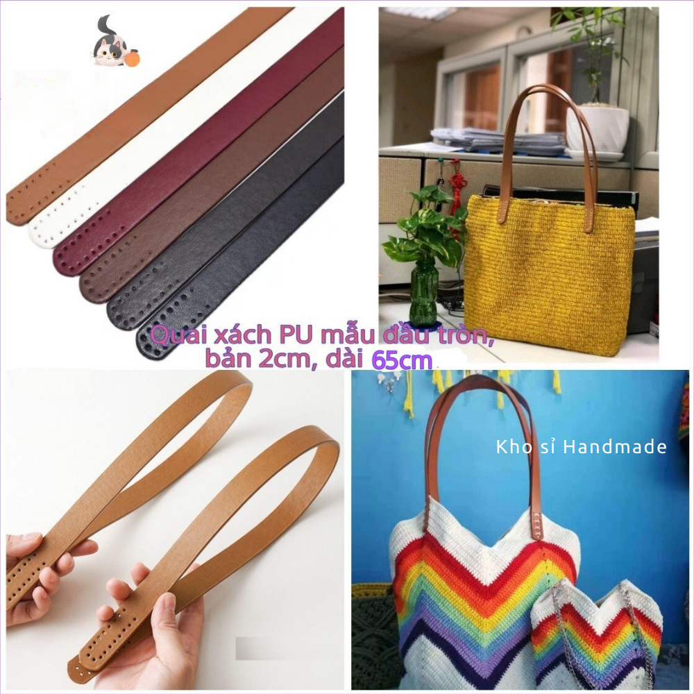 Quai xách da PU 65cm (1 cặp)