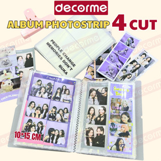 Album Photostrip Trong Suốt Decorme collect book 6inch đựng ảnh 4cut, 10*15cm nhựa PP lưu trữ card phong cách Hàn Quốc