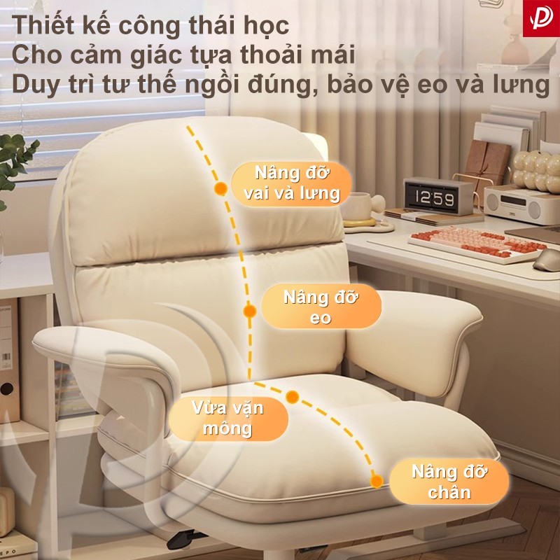 【Nâng Cấp】Ghế Xoay Văn Phòng Ghế dài tại nhà Công thái học Da Pu Cao  Cấp Đệm Êm Điều Chỉnh Độ Cao | BigBuy360 - bigbuy360.vn