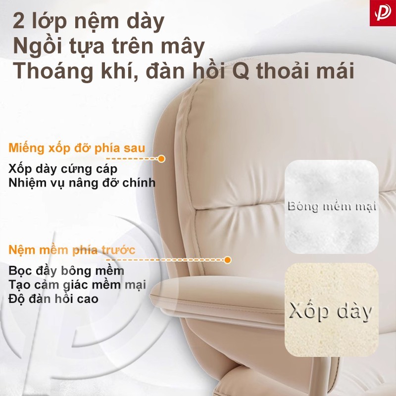 【Nâng Cấp】Ghế Xoay Văn Phòng Ghế dài tại nhà Công thái học Da Pu Cao  Cấp Đệm Êm Điều Chỉnh Độ Cao | BigBuy360 - bigbuy360.vn