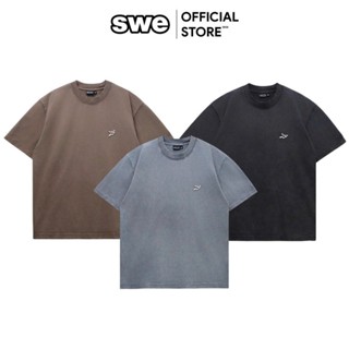Áo Thun Nam/Nữ Unisex Oversize Local Brand SWE BADGE TEE - Xám/Xanh đen/Nâu