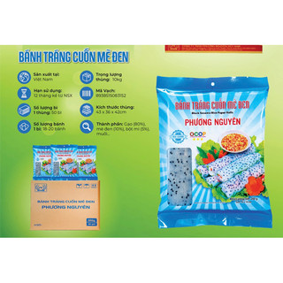 [ COMBO 20 Bì ] Bánh Tráng Cuốn Mè Đen Phương Nguyên 200g