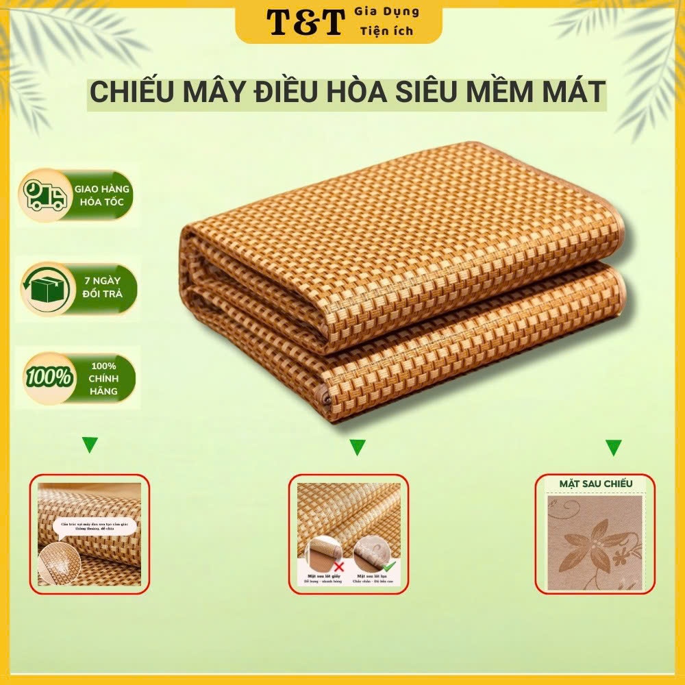 Chiếu điều hòa 1m6,1m8,1m4,1m2 , chiếu điều hoà 2 Mặt Lỗ Thoáng Kèm -Chiếu điều hoà sợi mây