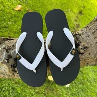 Dép lào Thailand HD đen trắng, đế cao su, dép xỏ ngón, dép du lịch, dép đi biển, dép dạo phố