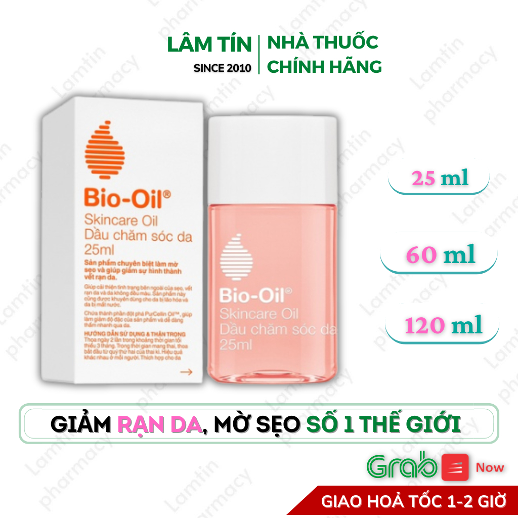 ✔(Chính Hãng) Bio Oil Giảm rạn da và làm mờ sẹo an toàn cho phụ nữ có thai và cho con bú Chai 25ml 6