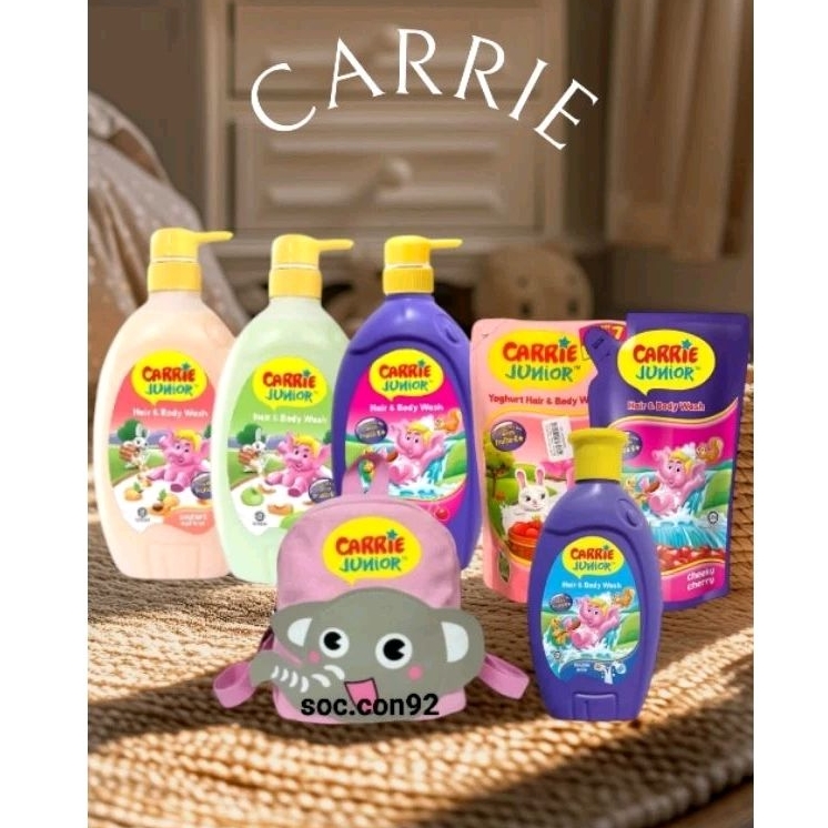 Sữa tắm gội Carrier Junior hương cherry / grapeberry / double milk 500 gr & 700 gr