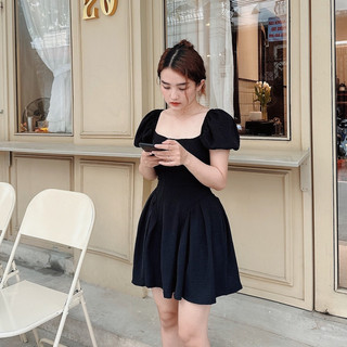 ĐẦM TAY PHỒNG CHÍT EO H3765 (ẢNH THẬT SHOP CHỤP)