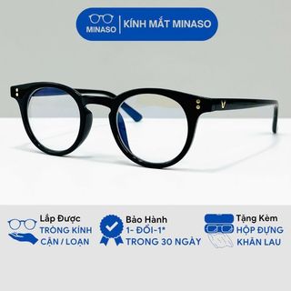  Gọng kính cận chữ V nữ nam không độ chống tia Uv gọng basic siêu dễ mang dễ phối đồ Minaso 598 