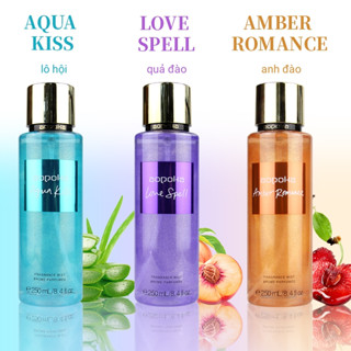body mist victoria secret sparkling 250ml nước hoa love spell xịt nữ thơm lâu chiết Velvet Petals