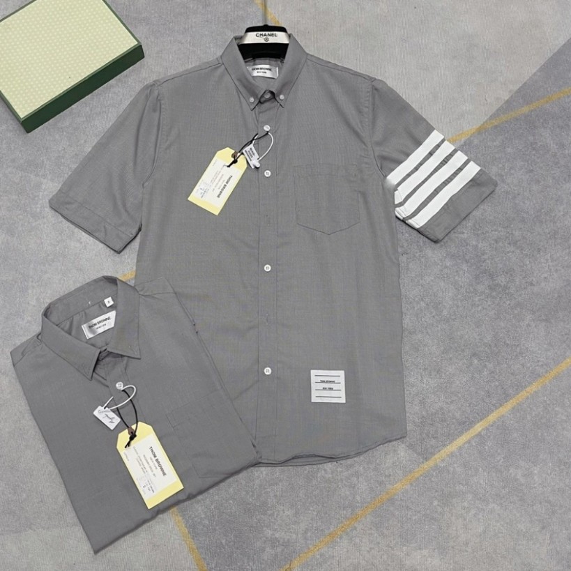 Áo Sơ Mi Thome Browne , Áo Sơ Mi Nam Nữ 4 Sọc Cánh Tay Cotton Lụa Cao Cấp Hót Nhất 2024