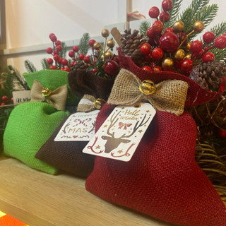 Túi bố trang trí Noel để bàn làm việc chiều cao 25cm