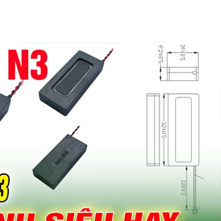 loa độ laptop N3, hình chữ nhật DÀI 35 RỘNG 16 DÀY 5MM, ÂM THANH SIÊU HAY 8 ôm 3w - giá 1 CÁI