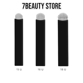 [10chiếc] Dao Điêu Khắc Lông Mày Tròn JS 16 Kim Siêu Bén Sắc Nét Phun Xăm Thẩm Mỹ - 7beauty
