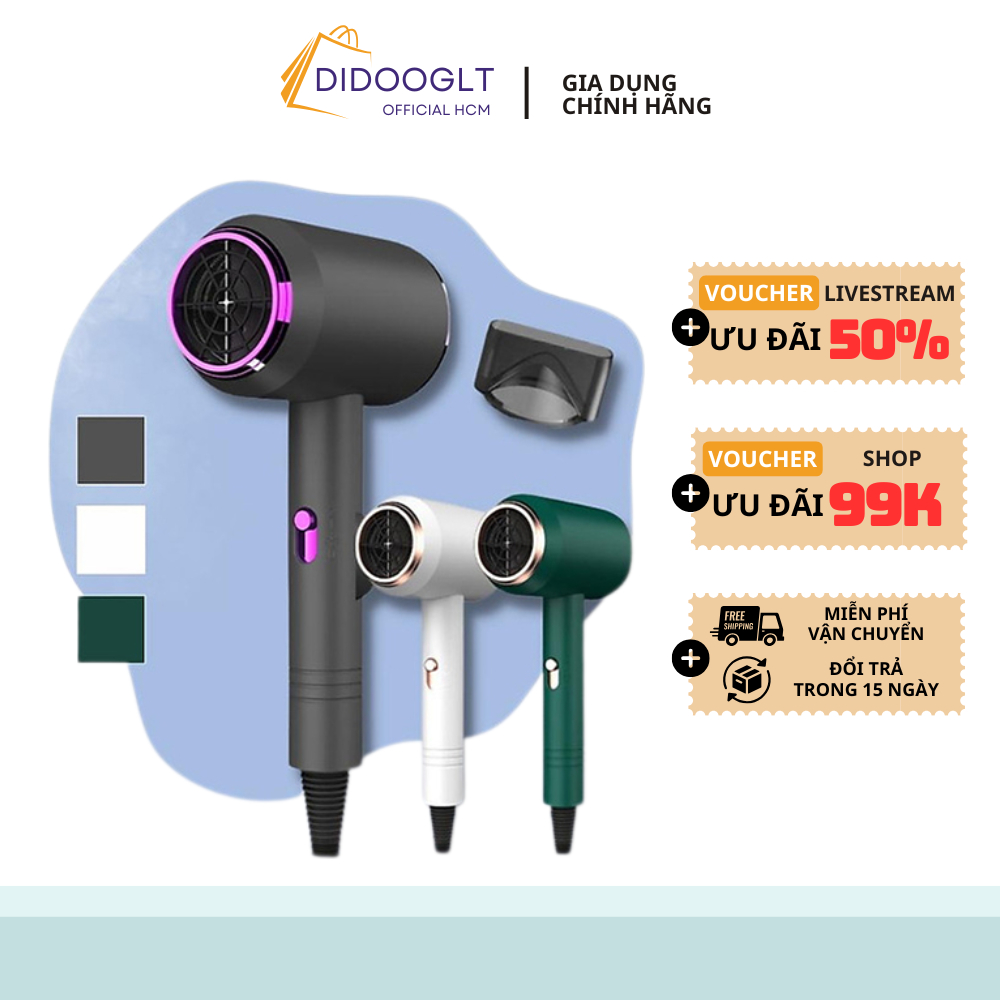 Máy sấy tóc 2 chiều nóng lạnh công suất lớn 2300W, có 3 chế độ sấy, tạo kiểu tặng kèm đầu sấy ( didooglt ) | BigBuy360 - bigbuy360.vn