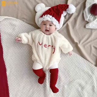 Set Bodychip Noel Lông Cừu 2 Mặt Thêu Ấm Áp Cho Bé, Bodysuit LOTUKA Cho Bé Trai Bé Gái, Quần Áo Trẻ Em Giáng Sinh 3-12kg