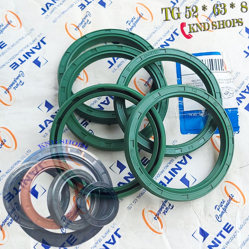 Phốt dầu Janite TG 52*63*8 , Phớt cao su chặn nhớt trục láp ngang (đùi) và hộp số các loại máy ngông