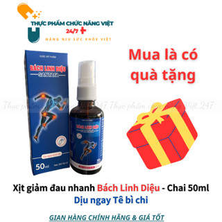 Xịt giảm đau xương khớp Bách Linh Diệu Chai 50ml - Santafa -hỗ trợ giảm đau vai gáy, xịt giảm đau cơ