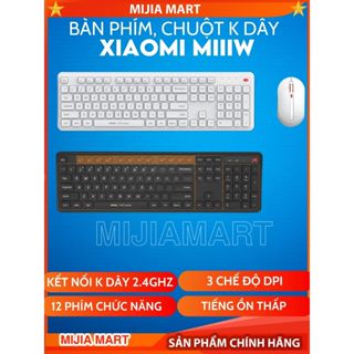 Bàn Phím và Chuột Không Dây Xiaomi MIIIW, kết nối k dây 2.4GHz ổn định, điều chỉnh 3 Mức DPI