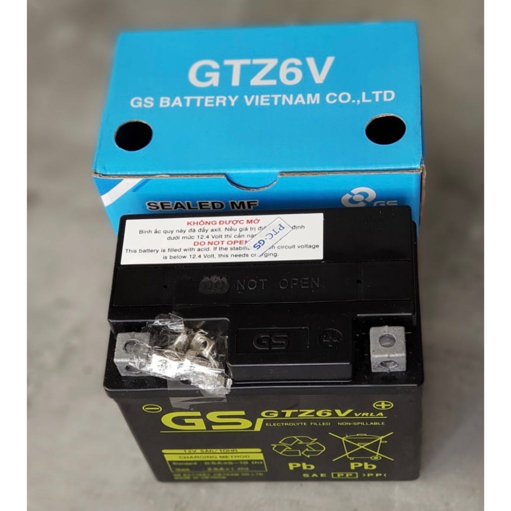 Ắc quy xe máy GS GTZ6V dùng cho xe PCX, Vision, Lead 125, Sh Mode, SH 125/150, Airblade 125, Grande 