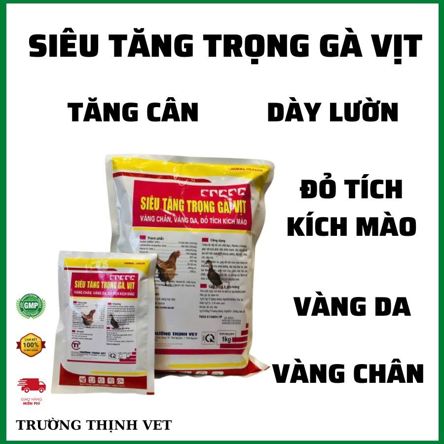 SIÊU TĂNG TRỌNG GÀ VỊT gói 1kg, tăng cân, dày lườn, đẹp mã.