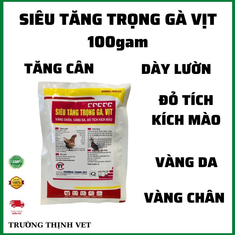 Vỗ béo tăng trọng gà vịt gói 100gam