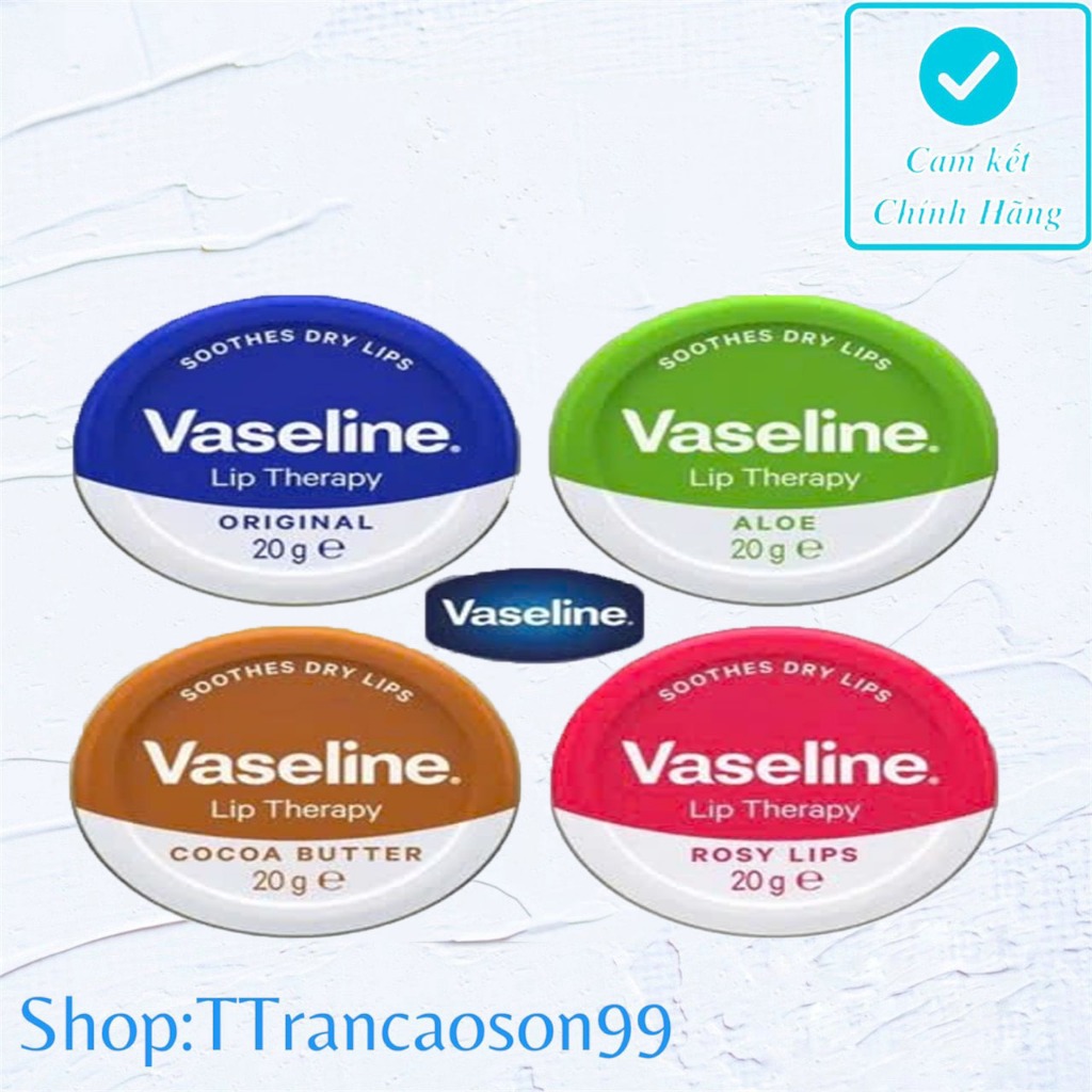 Dưỡng môi Vaseline Lip Therapy 20g, Son dưỡng môi Vaseline, Sáp dưỡng môi Vaseline(Bản UK)