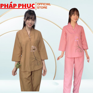 Đồ Lam Đi Chùa Nữ Hoa Nút Ngọc.