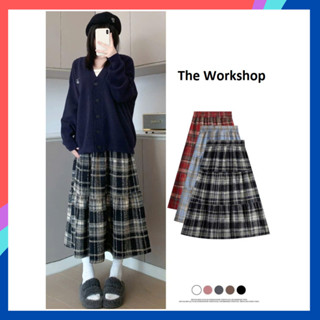 Chân Váy Nữ Dáng Chữ A Lưng Cao Họa Tiết Sọc Caro Phong Cách mori Cổ Điển Chân Váy Dài Caro Nữ Thu Đông Cho Nữ CV69