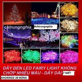  DÂY ĐÈN LED FAIRY LIGHT KHÔNG CHỚP NHIỀU MÀU - DÂY DÀI 7 MÉT 36 BÓNG 