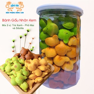 Bánh Gấu Phô Mai Nhân Kem  Rồng Con