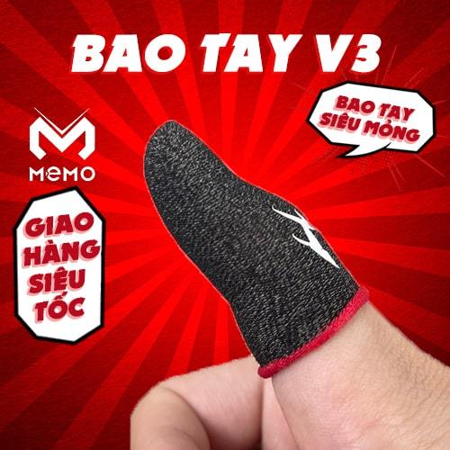 Găng tay gaming chống mồ hôi Memo V4 Finger Sleeve phiên bản cảm ứng siêu nhạy sợi carbon chơi game Liên Quân FF PUBG