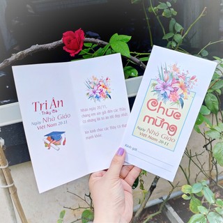 Thiệp chúc mừng ngày 20/11 có sẵn lời chúc tặng thầy cô, Thiệp 20/11 có lời chúc