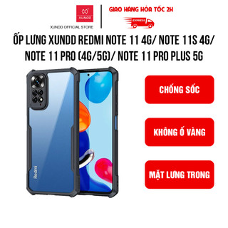 Ốp lưng XUNDD Redmi Note 11 4G/ Note 11S 4G/ Note 11 Pro (4G/5G)/ 11 Pro Plus 5G - Viền TPU, Chống sốc, Mặt lưng trong