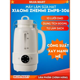Máy làm sữa hạt, xay sinh tố đa năng Xiaomi Zhenmi ZMPB-306, dung tích 800ml, 10 lưỡi dao công suất cao, xay 360 độ